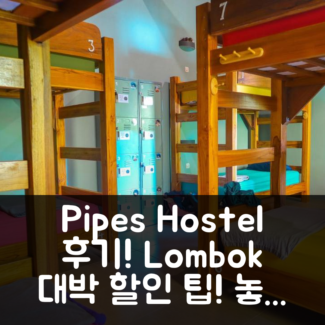 Pipes Hostel 롬복 숙소 후기와 대박 할인 팁!