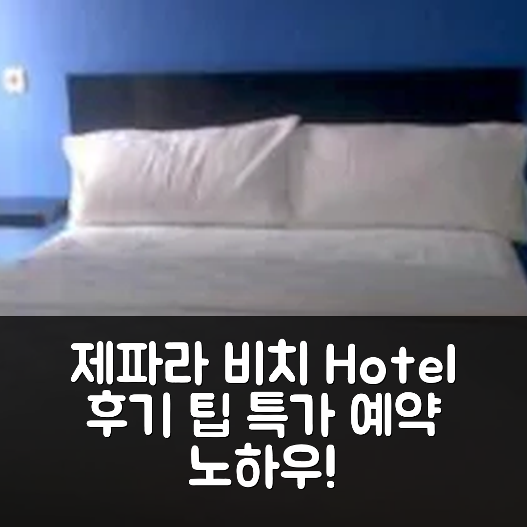 제파라 비치 호텔 후기&특가 예약 팁