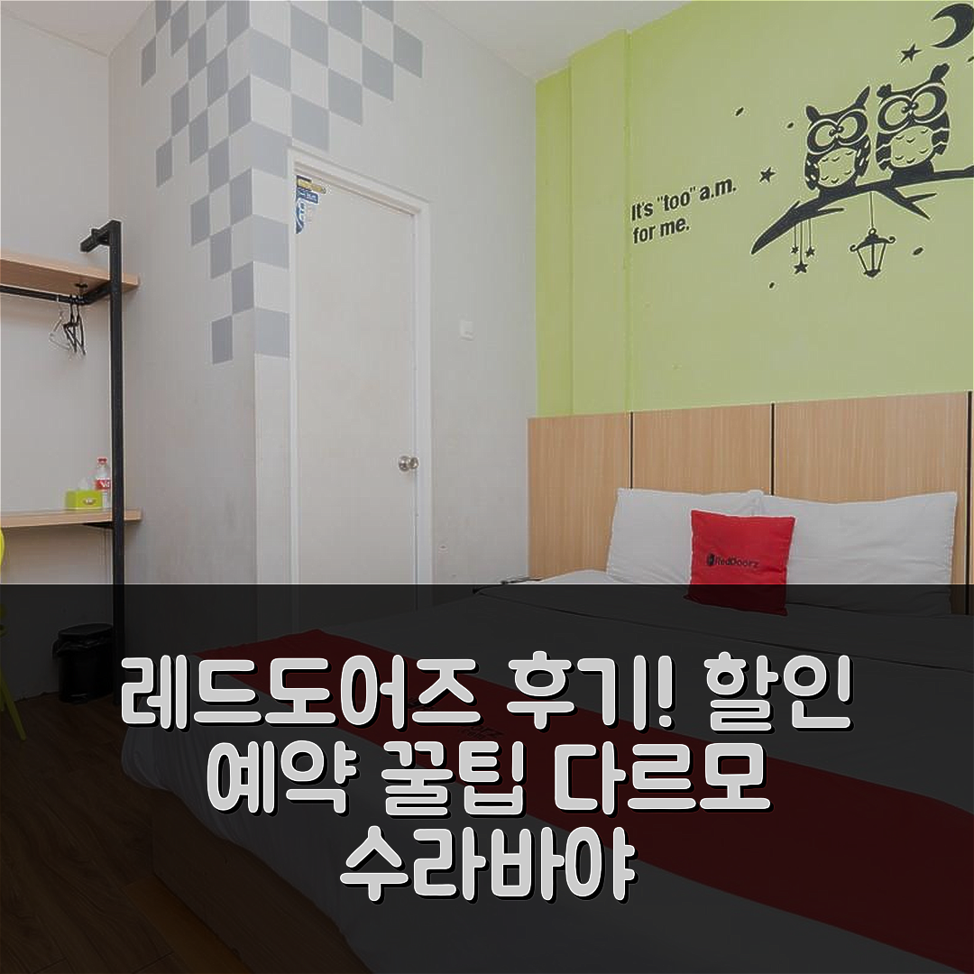 레드도어즈 다르모 수라바야 후기 & 꿀팁! (할인 예약