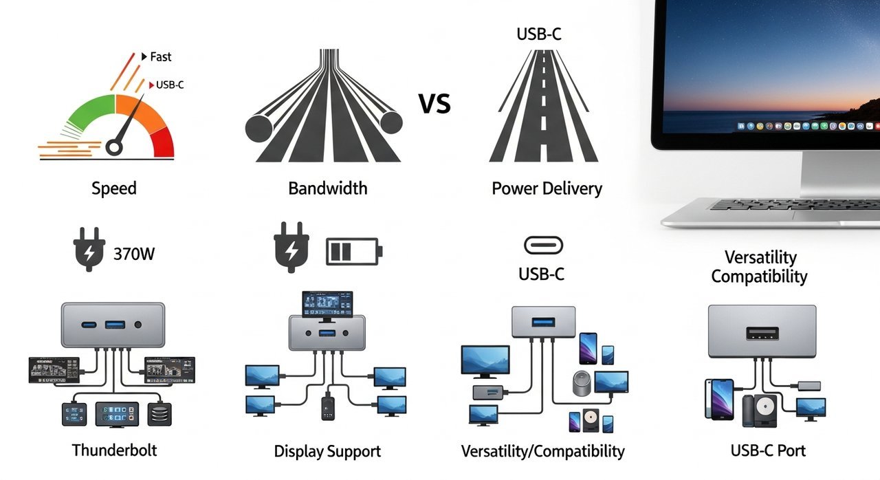 궁금증 해결! 썬더볼트와 USB C 차이 데이터 전송 성능 5가지 비교