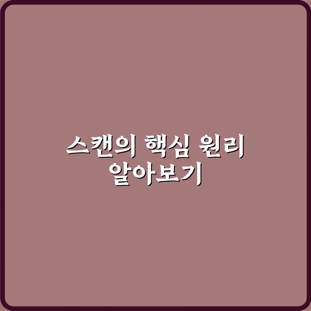 스캔은 어떻게 하는 건지 기본 개념 설명: 초보자를 위한 5단계 완벽 가이드