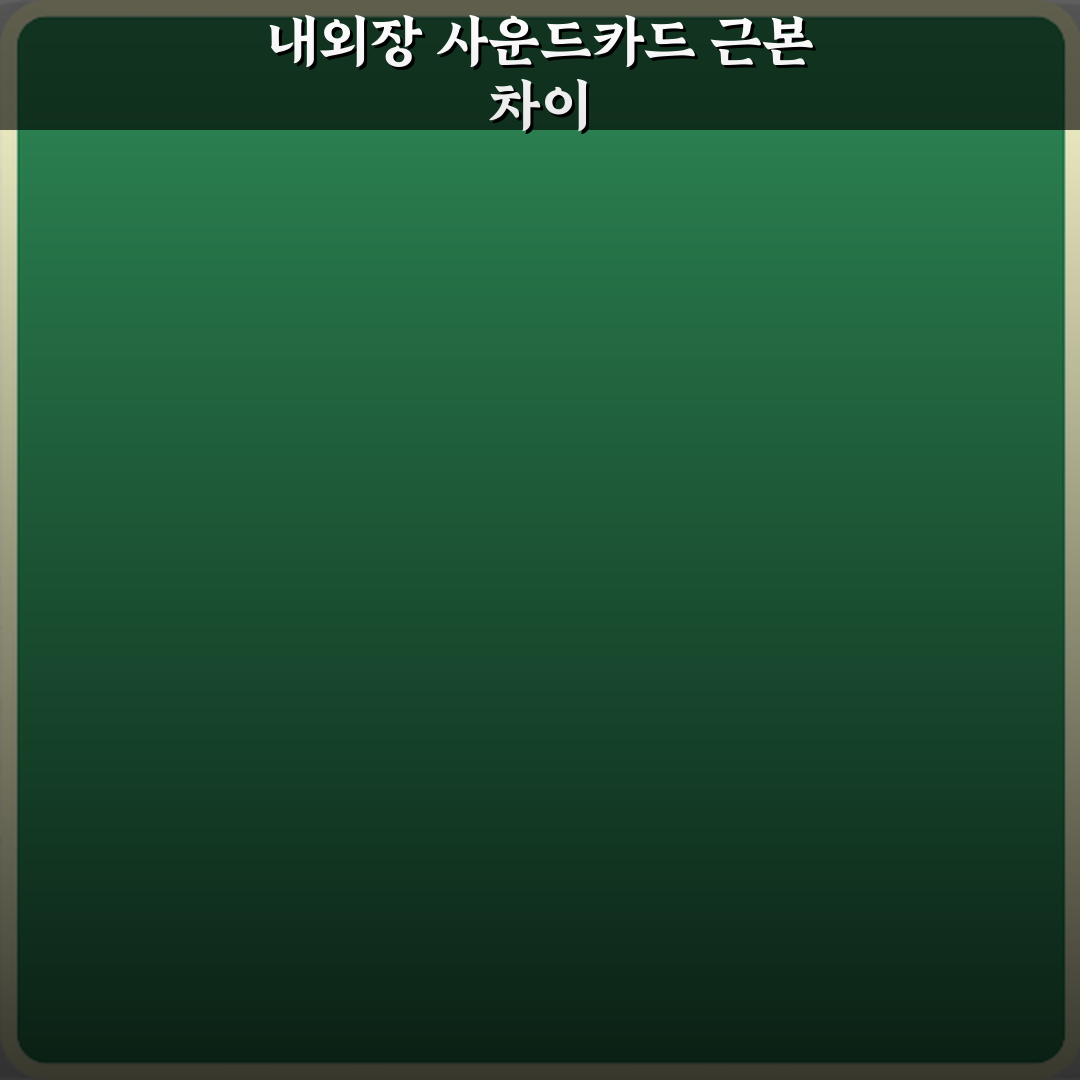 사운드카드 내장과 외장 차이 음질 비교 3가지 핵심 가이드